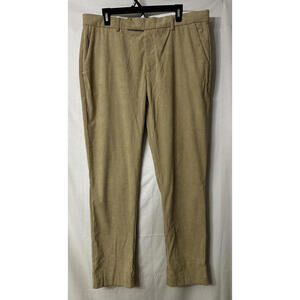 NWT Boohoo Man Mens Skinny Fit Tailored Corduroy Beige Trousers Pants Size 36x31